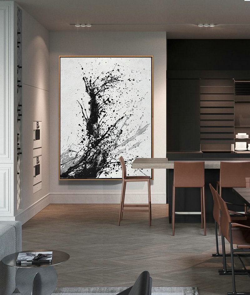 Original Extra Large Wall Art,Hand-Painted Black,Extra Large Wall Art